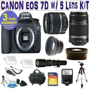  BRAND NEW CANON EOS 7D w/ CANON 18 55 IS LENS + CANON 55 250 