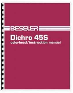 Beseler Dichro 45S Colorhead Instruction Manual  
