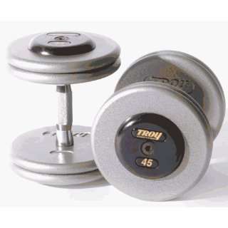   Pro Style Fix Dumbbells With Gray Plates And Rubber End Cap   5 Pounds