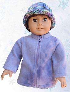 Doll Clothes Jacket Fleece Lavender Fits American Girl &18 dolls 