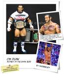 WWE custom CM Punk money in the bank w/ chicago T shirt  