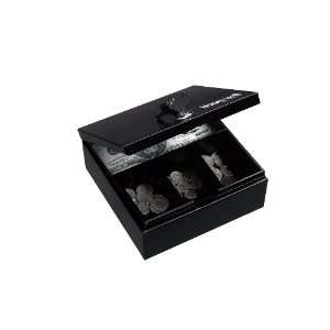   3010 Locking Steel Box with Removable Cash Tray and Key Rack, Black