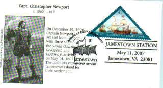 Beautiful First Day Cover Honoring jamestown and Americas 400th 