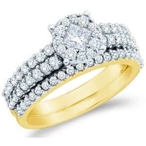  Size   4   14k Yellow Gold Diamond Ladies Womens Bridal 