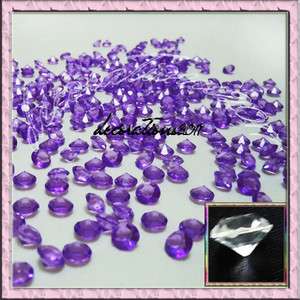 2000 6.5 1ct Purple Diamond Wedding Decoration Confetti  