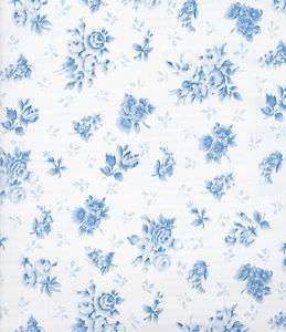 Roses ~ Blue White Toile Rose Contact Paper Shelf Liner 3ft.  