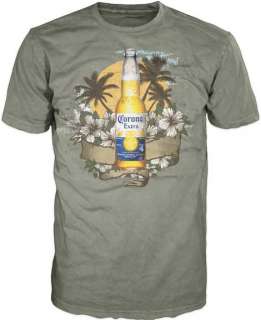 Corona Extra Bottle Beer Dk Grey T Shirt Mens Sz Large  