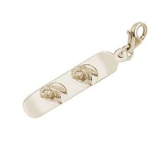  Rembrandt Charms Snowboard Charm with Lobster Clasp, 14k 