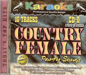 Karaoke Country Female Party Songs CD + G 610017101739  