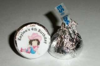 216 COWGIRL BIRTHDAY PARTY FAVORS HERSHEY KISS LABELS  
