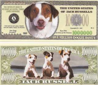 Jack Russell Terrier $Million Dollar$ Novelty Bill  
