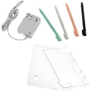   Travel Charger + Crystal Clear Hard Cover Case for Nintendo DSI NDSI