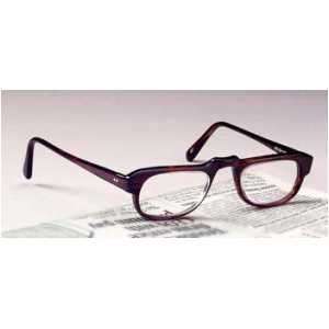  +10D Prismatic Half Glasses, Brown Frame 45mm   Uncoat 