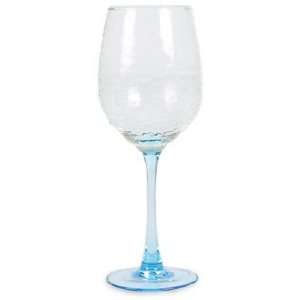 Studio Nova Drinkware Iced Blue Stem White Wine Glass 12 Oz.  