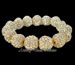 Ladies Jewelry Pave Crystal Bracelet with Swarovski Crystals   Silver 