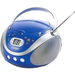   CD PLAYER with AM/FM STEREO TUNER CX CD241 (Blue) By COBY  Players