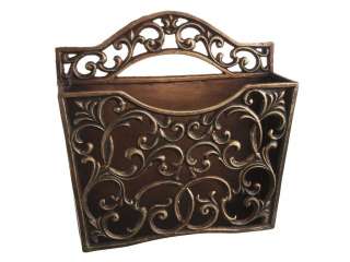 decorative cast iron wall pocket desk organizer by casa cristina