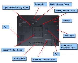 Dell XPS M1710 under side view ( view large image )