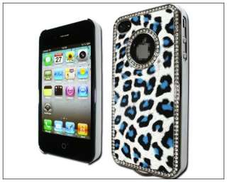Luxury Bling Diamond Leopard Case Cover For iPhone 4 Bl  