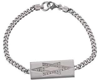   Sterling Silver White Diamond Star Bracelet NEW RETAIL $700  