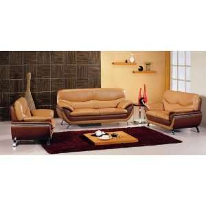  2106 Modern Camel and brown Leather Living Room Furniture 