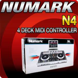 Numark N4 4 Deck Digital DJ Controller & Mixer NEW  