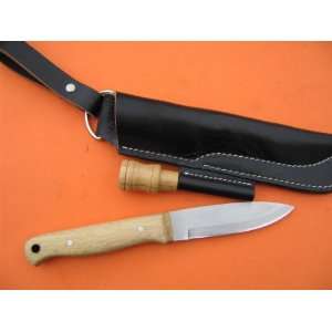 Sale NOW on   Bushcraft Knife with Firesteel   Hand Built   Oak Handle 