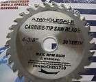 saw blade 30 teeth 4 3/8ths inch New Saw Blade Carbide Tipped Free 