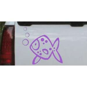 Cute Fish Animals Car Window Wall Laptop Decal Sticker    Purple 18in 