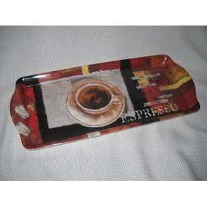 Espresso Coffee Melamine Serving Tray Kitchen Decor Serving Pieces 