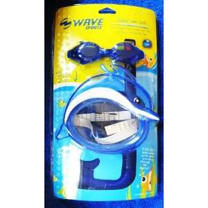  Wave Sports Aquarium Set, Dolphin Design Snorkel And Mask 