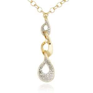   Genuine Diamond Accent Graduated Three Teardrop Necklace, 17 Jewelry