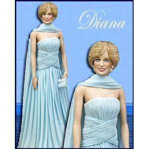    Franklin Mint Princess Diana Blue Chiffon Vinyl Doll Toys & Games