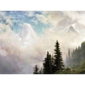  High in the Mountains by Albert Bierstadt. Size 16.00 X 12 