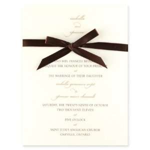  Size 7 Opal Shimmer Invite w/Bronze Env Wedding 