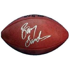 Barry Sanders Autographed Football