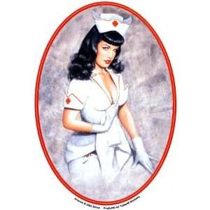 Olivia Deberardinis Sexy Nurse Bettie Page Pinup Car Sticker Decal