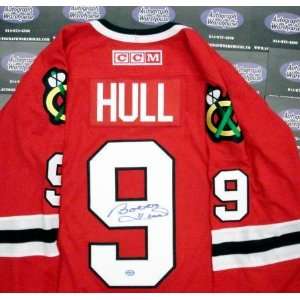 Bobby Hull Autographed Hockey Jersey (Chicago Black Hawks)