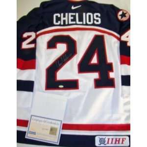 Chris Chelios Signed Jersey   Auth USA Nike STEINER   Autographed NHL 