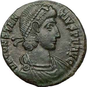CONSTANTIUS II 348AD Ancient Roman Coin BATTLE