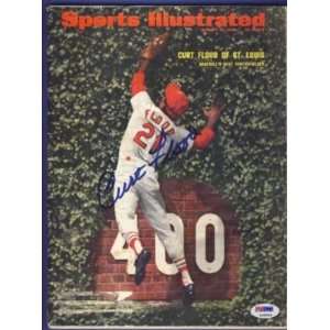 Curt Flood St. Louis Signed Sports Illustrated PSA/DNA