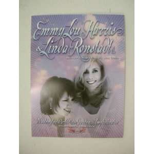 EmmyLou Harris Lynda Ronstadt Handbill Poster Emmy Lou