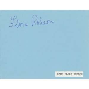  Chesney Allen & Dame Flora Robson Signed Album Page Jsa 
