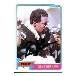 Gene Upshaw Autographed 1981 Topps Card
