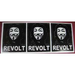  Anonymous Che Guevara Guy Fawkes mask REVOLT Bumper 