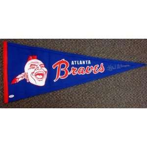 Hank Aaron Autographed Atlanta Braves Pennant PSA/DNA #K33865