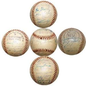  1955 New York Yankees Autographed Team Baseball J.Spence 