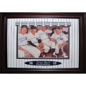 Mickey Mantle, Billy Martin, Joe DiMaggio, & Whitey Ford Autographed 