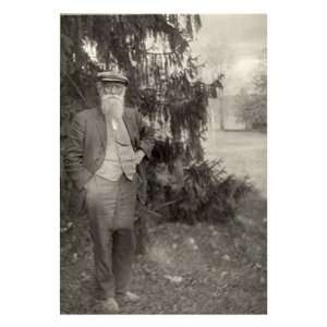 John Burroughs Author and Naturalist, Standing Outside His Home in 