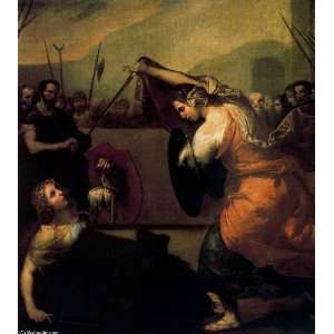     El Espanoleto (José de Ribera)   24 x 26 inches   Women Fighting